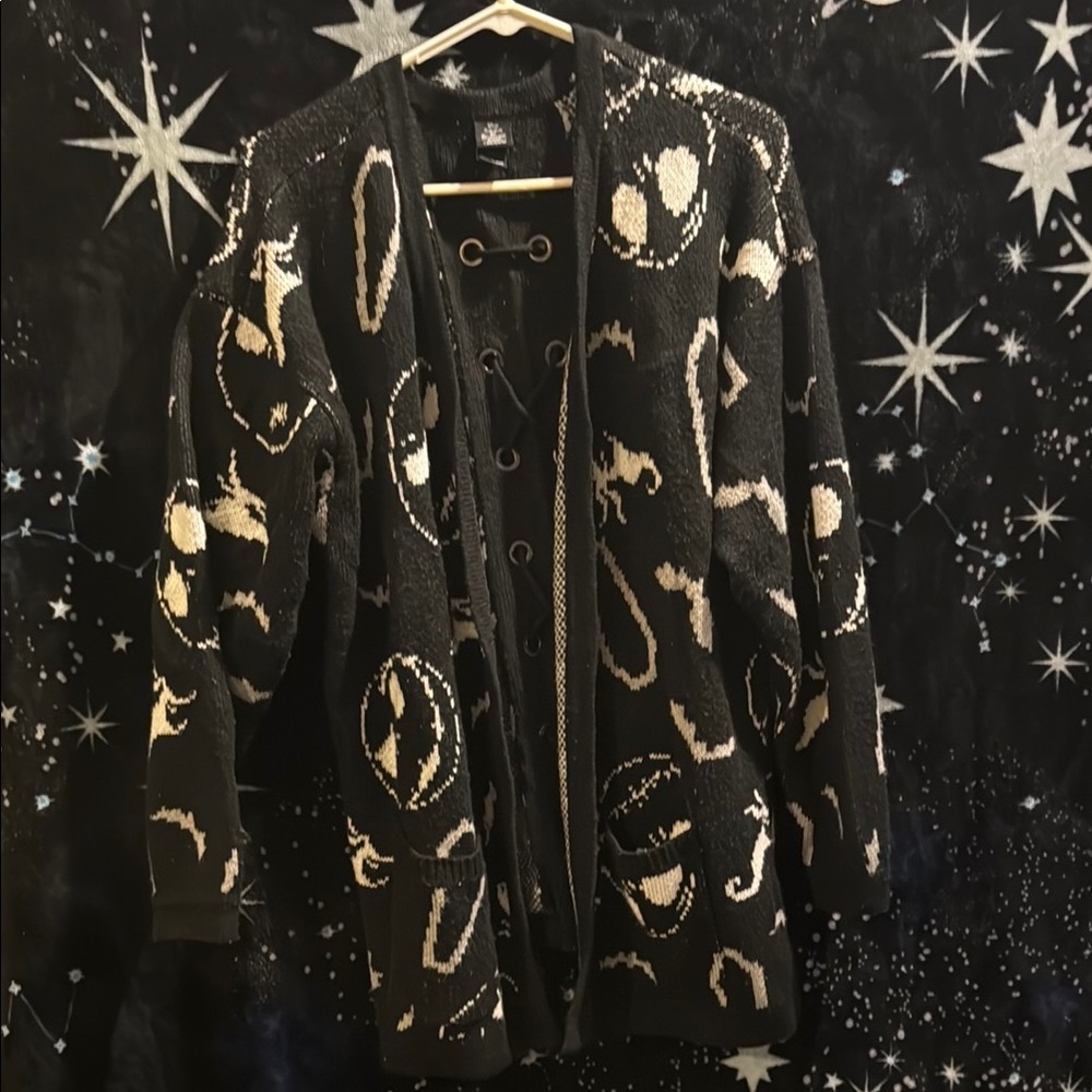 Black and White Nightmare Before Xmas Cardigan